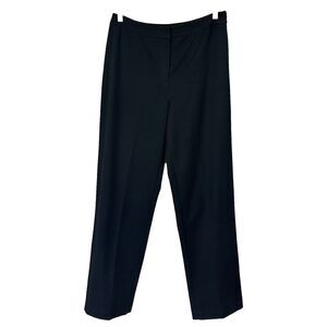 Talbots Straight Leg High Rise Stretch Pants Womens 10‎ Black Classic Preppy